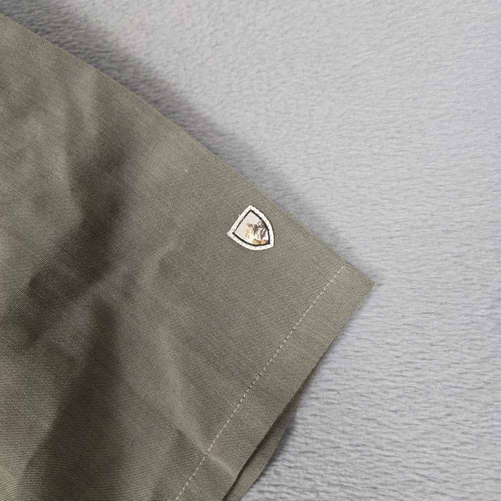 Kuhl Kaptivatr Shirt Mens 2XL Short Sleeve  Wool Blend Green Western Pearl Snap